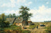 Figures devant un cottage par une journée ensoleillée - Anthonie Jacobus van Wijngaerdt — artwork view