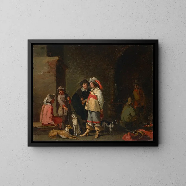 Cavaliers dans une salle de garde - Anthonie Palamedesz — cuadro enmarcado en la pared