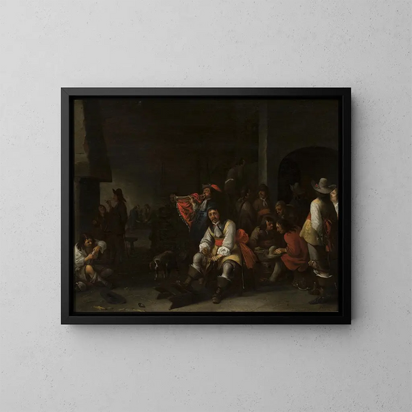 Poste de garde - Anthonie Palamedesz — cuadro enmarcado en la pared