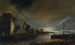 Paisaje fluvial a la luz de la luna - Anthonie van Borssum — vista de la obra