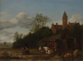 Farm scene - Anthonie van Borssom — artwork view
