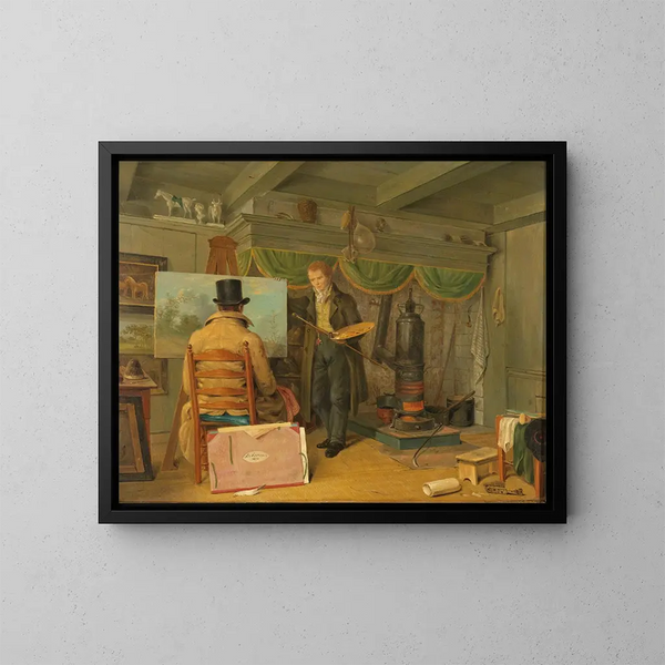 L'artiste dans son atelier - Anthony Oberman — cuadro enmarcado en la pared