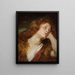 Una joven mujer apoyando su cabeza, probablemente la Magdalena penitente - Antoine van Dyck — cuadro enmarcado en la pared