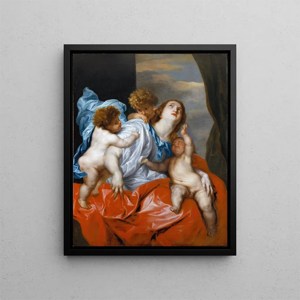 Charité - Antoine van Dyck — cuadro enmarcado en la pared