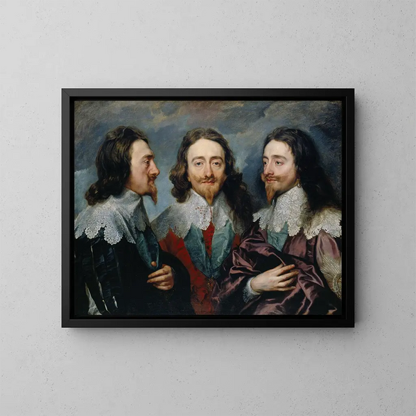 Charles Ier - Antoine van Dyck — cuadro enmarcado en la pared