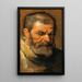 Cabeza de hombre barbudo - Antoine van Dyck — cuadro enmarcado en la pared
