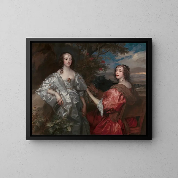 Katherine, condesa de Chesterfield, y Lucy, condesa de Huntingdon - Antoine van Dyck — cuadro enmarcado en la pared