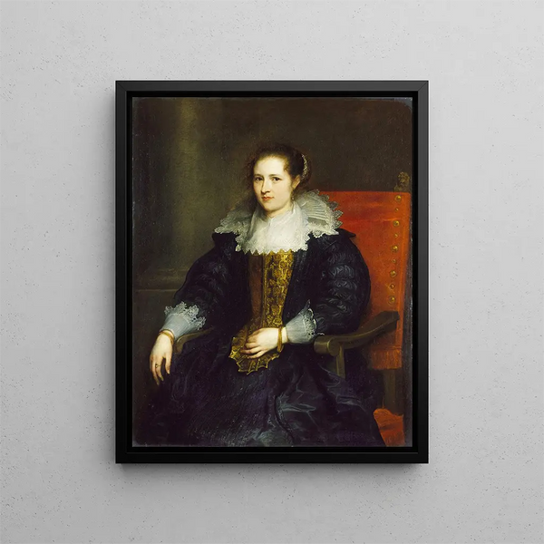 Retrato de Isabella Waerbeke - Antoine van Dyck — cuadro enmarcado en la pared