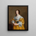 Retrato de la reina Henriette Marie - Antoine van Dyck — cuadro enmarcado en la pared