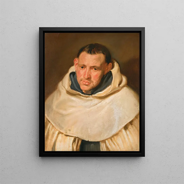 Retrato de un monje carmelita - Antoine van Dyck — cuadro enmarcado en la pared