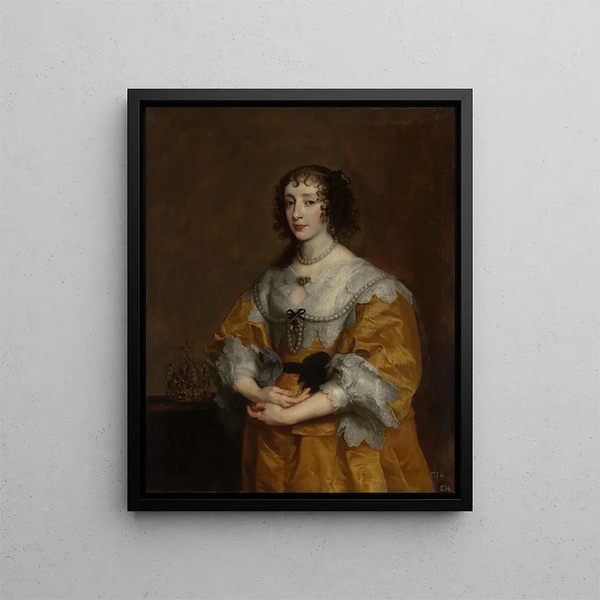 La reina Henriette Marie - Antoine van Dyck — cuadro enmarcado en la pared
