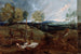 Paisaje al atardecer con un pastor y su rebaño - Antoine van Dyck — vista de la obra