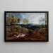 Paisaje al atardecer con un pastor y su rebaño - Antoine van Dyck — cuadro enmarcado en la pared