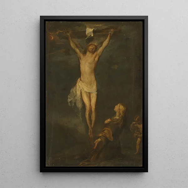 Reproducción del cuadro La Crucifixión con santa Rosalie - Antoine van Dyck