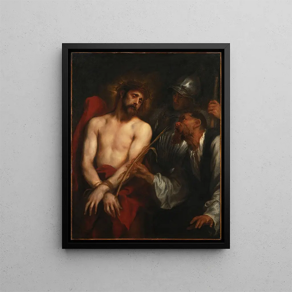 La burla de Cristo - Antoine van Dyck — cuadro enmarcado en la pared