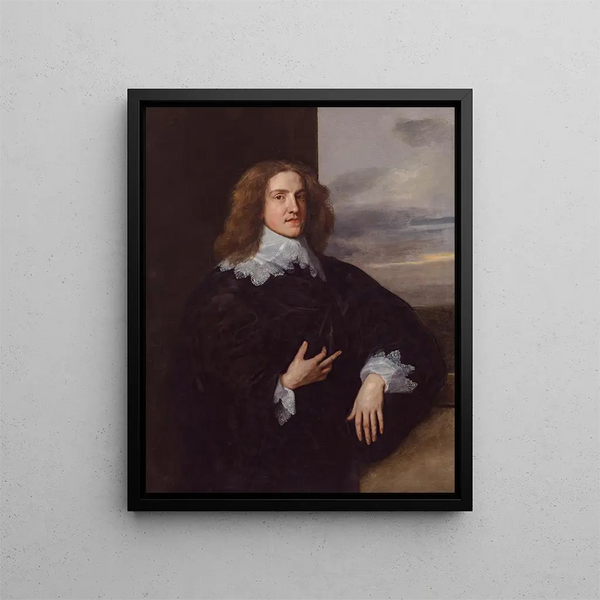 Joven caballero - Antoine van Dyck — cuadro enmarcado en la pared