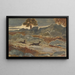 Ciervo y cierva en vuelo - Antoine-Louis Barye — cuadro enmarcado en la pared