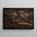 Two Deer Resting in Fontainebleau Forest - Antoine-Louis Barye — framed artwork on a wall