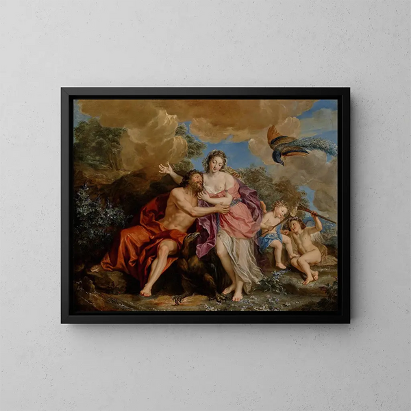 Júpiter y Juno en el monte Ida - Antoine Coypel — cuadro enmarcado en la pared