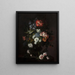 Florero con flores sobre un entablamento de piedra - Antoine Monnoyer — cuadro enmarcado en la pared