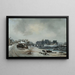 Vista de la isla Louviers, efecto de nieve - Antoine Perrot — cuadro enmarcado en la pared
