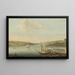 Vista del Bósforo tomada desde la altura de Beykoz hacia el noroeste con el acueducto de Justiniano en el fondo - Antoine van der Steen — cuadro enmarcado en la pared