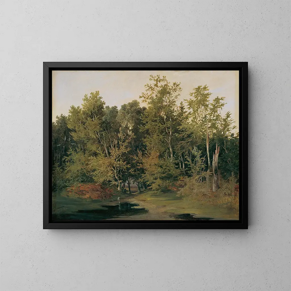 Paisaje forestal en Baja Austria - Anton Altmann el Joven — cuadro enmarcado en la pared