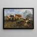 de cabras y ovejas en alta montaña - Anton Braith — cuadro enmarcado en la pared