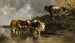 Livestock at the Trough - Anton Braith — artwork view