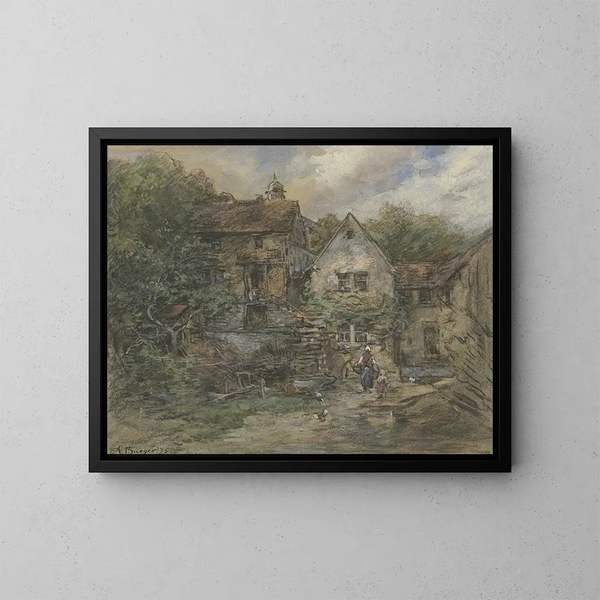 Farm - Anton Burger — framed artwork on a wall