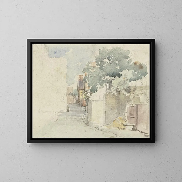Route du village à Kronberg - Anton Burger — framed artwork on a wall