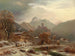 a winter idyll with a view of the ruins of Kropfsberg in Tyrol - Anton Doll — artwork view
