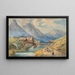 Mountain Stream Village - Anton Doll — framed artwork on a wall