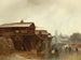 Winter entertainment with a city in the background - Anton Doll — artwork view