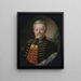 Retrato de un noble caballero en uniforme de dragón - Anton Ebert — cuadro enmarcado en la pared