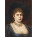 Reproduction of the painting Dame en robe bleue avec chapeau - Anton Ebert