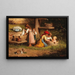 Children at the fountain, on the back formerly titled - Anton Ebert — framed artwork on a wall