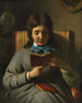de una niña leyendo - Anton Ebert — vista de la obra