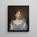Retrato de una dama con vestido azul - Anton Ebert — cuadro enmarcado en la pared
