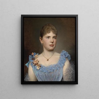 Anton Ebert - Portrt einer Dame in blauem Kleid.webp
