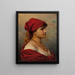 Mujer en rojo - Anton Ebert — cuadro enmarcado en la pared