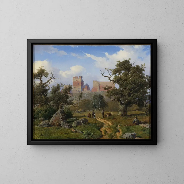 Hammershus - Anton Eduard Kieldrup — cuadro enmarcado en la pared