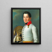 retrato de un teniente de los 4o dragones de Alta Austria y Salzburgo - Anton Einsle — cuadro enmarcado en la pared