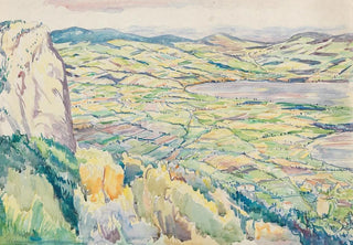 Anton Emanuel Peschka - A view of Lake Mondsee from Hllkar.webp