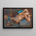 Nude female reclining - Anton Emanuel Peschka — framed artwork on a wall