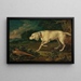 a hunting dog with a pheasant - Anton Enzinger — framed artwork on a wall