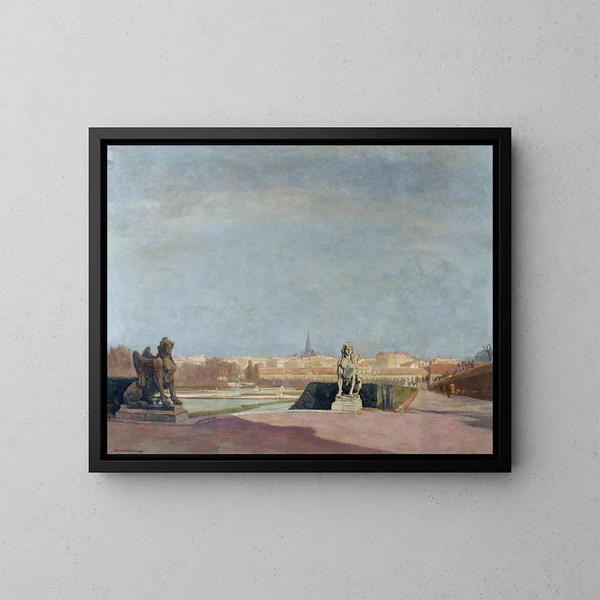 Vista del mirador sobre Viena - Anton Hans Karlinsky — cuadro enmarcado en la pared