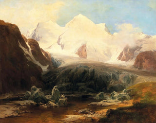 Anton Hansch - A View Of A Mountain Lake With SnowCapped Mountains In The Background.webp