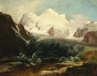 Anton Hansch - A View of the Gurgler Eissee in the tztal Alps Tyrol.webp