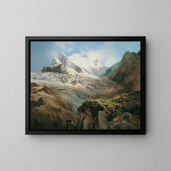 El Stubaier Ferner en Tirol - Anton Hansch — cuadro enmarcado en la pared